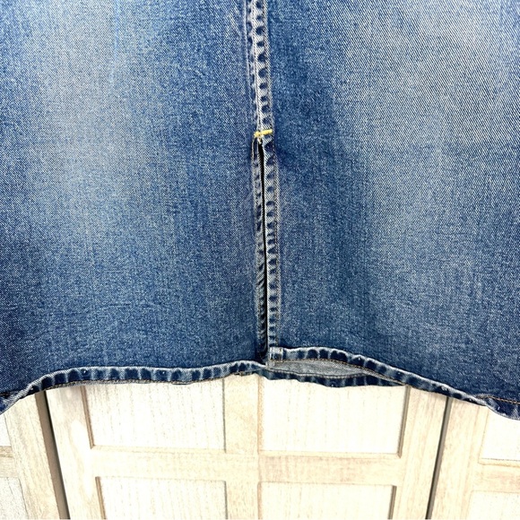 Vintage US POLO ASSN Jean Long Maxi Skirt Womens 7/8 Y2K 90’s Denim Front Slit - Picture 5 of 11